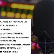 Affiche intervention sur bbc afrique