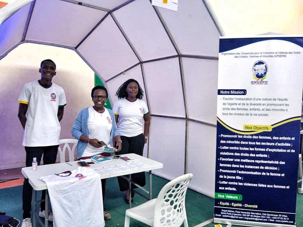 Stand CPDEFM lors de la 1ère Edition du Festico, Mars 2022