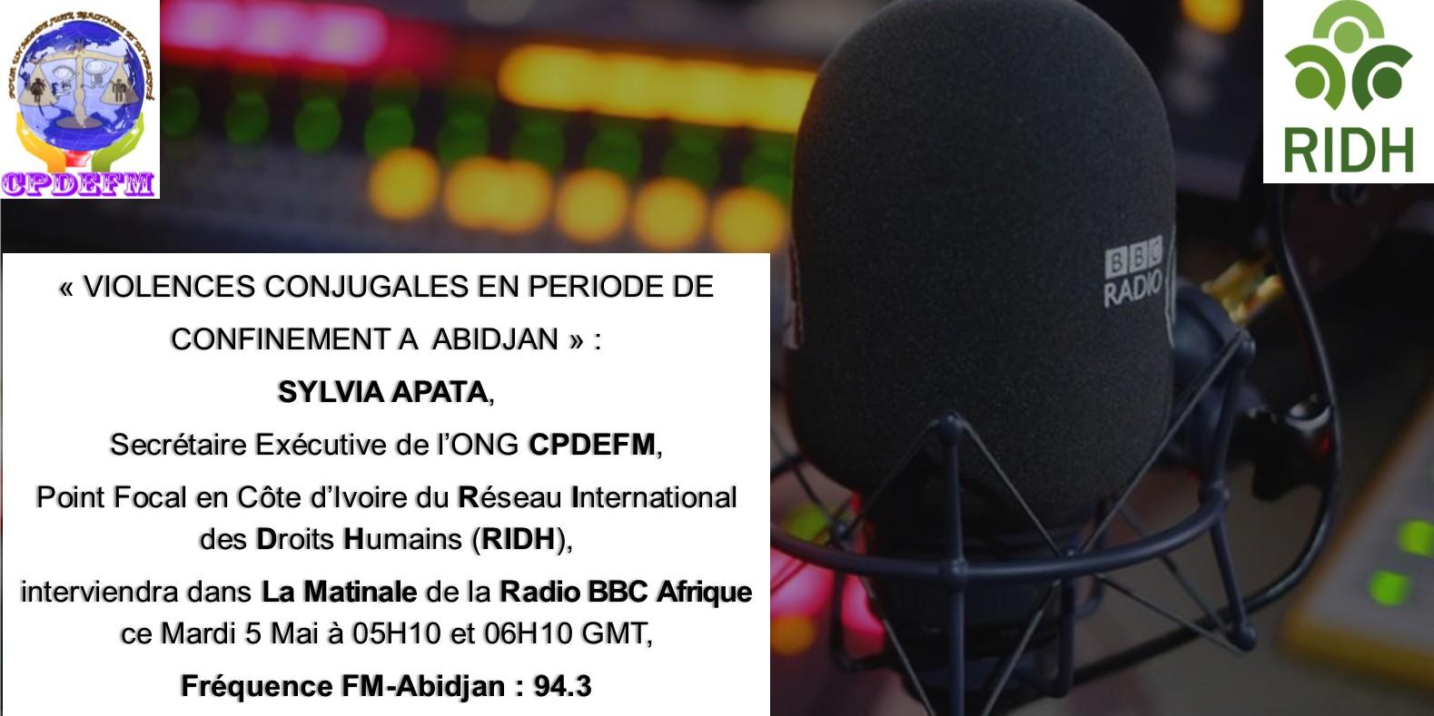 Affiche intervention sur bbc afrique